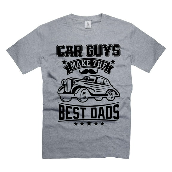 Mens Car Guys Make The Best Dads T-shirt Car Guy Shirts Car Enthusiast Shirts Father's Day Car Tee (XX-Large Grey)