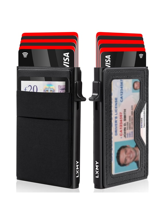 Mens Card Holder Wallet,Credit Card Holder RFID Blocking,Pop Up Card Wallet