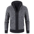 thumbnail image 1 of Mens Cardigan Sweaters Casual Long Sleeve Knitted Sweaters Zip Up Hooded Jackets with Pocket Winter Sports Outerwear, 1 of 3