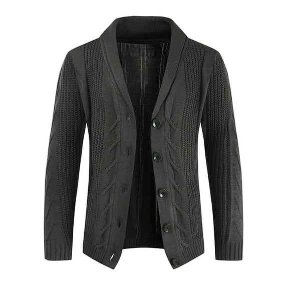 Mens Cardigan Sweaters Clearance Sale,Men Fall Slim Button Knitted Jackets Fashion Solid Color Casual Knit Sweater Coats