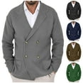 thumbnail image 1 of Mens Cardigan Sweaters Winter Knitted Double Breasted Sweater Jacket Warm Cardigan Long Sleeved Top Winter Clothes Casual Fall Outfits on Clearance, 1 of 6