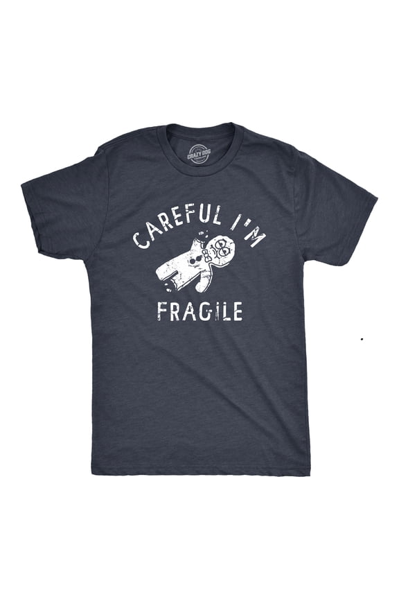 Mens Careful Im Fragile T Shirt Funny Xmas Gingerbread Cookie Joke Tee for Guys Graphic Tees