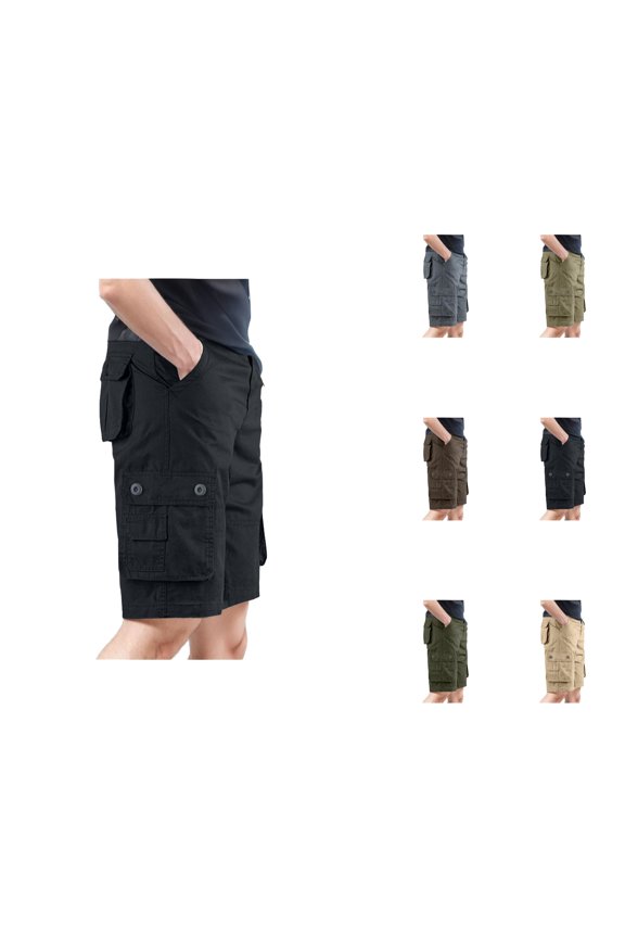 Mens Cargo Bermuda Shorts Loose Fit Breathable Utility Fishing Outdoor Casual Shorts for Men
