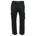 thumbnail image 1 of Mens Cargo Camo Pants Multi Pocket Lightweight Army Regular Fit Black 36x32, 1 of 3