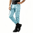 thumbnail image 1 of TKKCS Mens Cargo Jogger Pants Regular Fit Elastic Wasit Ankle Cuffs Casual Outdoor Utility Pants with Multi Pockets Light Blue L, 1 of 8