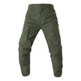 thumbnail image 1 of Mens Cargo Joggers Hiking Pants Casual Lightweight Casual Solid Multiple Pockets Zipper Pants Olive Green, 1 of 5
