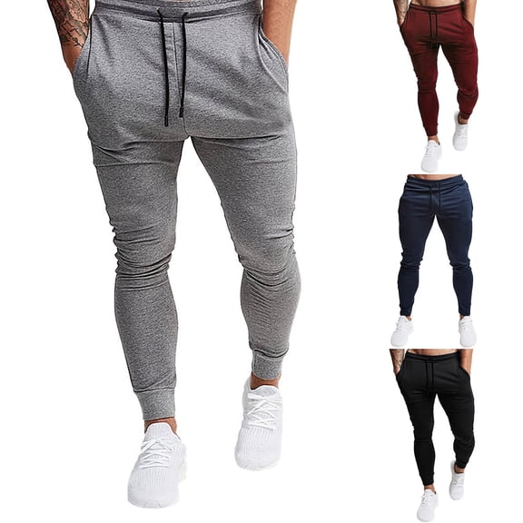 Mens Cargo Joggers Soft Fleece Mens Sweatpants With Pockets And Drawcord Waistband For Workout Grey M