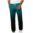 thumbnail image 1 of Mens Cargo Joggers Sports Pants Elastic Waist Long Pants Blue, 1 of 8