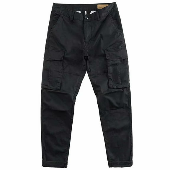 Mens Cargo Pants Big and Tall Casual Straight Leg Lightweight Streetwear Pants Breathable Trousers Spring Fall Black L