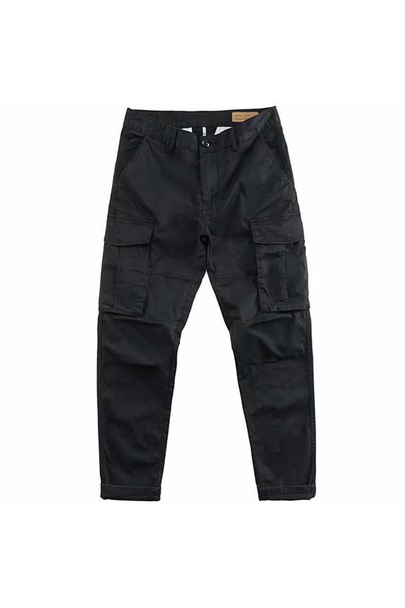 Mens Cargo Pants Big and Tall Casual Straight Leg Lightweight Streetwear Pants Breathable Trousers Spring Fall Black L
