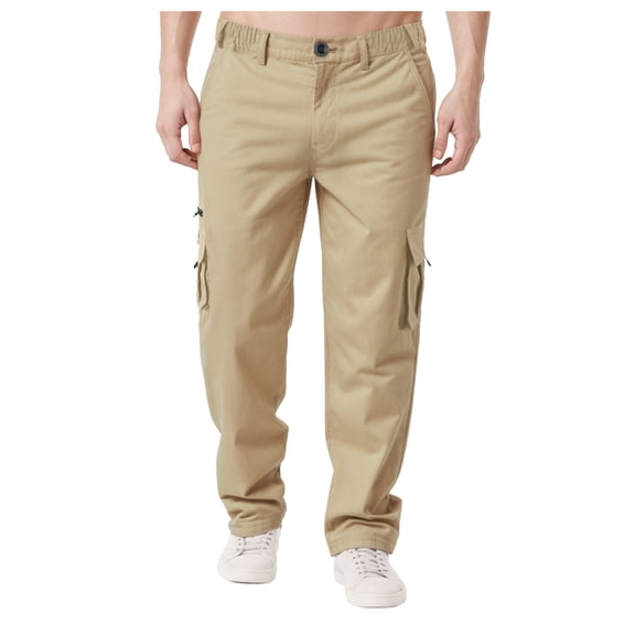 Mens Cargo Pants Big and Tall Mens Casual Baggy Cargo Pants Stretch Sweatpants Loose Fit Drawstring Hiking Workout Joggers with Multi Pockets