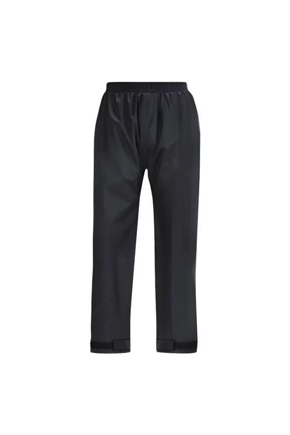 Mens Cargo Pants Big and Tall Waterproof Rain Pants Bottom Half Ultra Thin Breathable Double Layer No Pocket Straight Leg Lightweight Black L