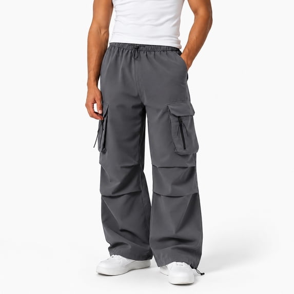 Mens Cargo Pants Casual Baggy Drawstring Pants Relaxed Fit Parachute Pant Hop Harem Pants with Pockets GY1 XXL