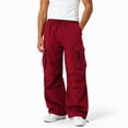 thumbnail image 1 of Mens Cargo Pants Casual Baggy Drawstring Pants Relaxed Fit Parachute Pant Hop Harem Pants with Pockets Red M, 1 of 4