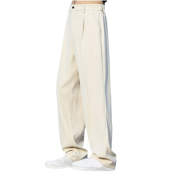 Mens Cargo Pants Casual Daily Outdoor Beach Lightweight Breathable Pants Regular Straight Pant Khaki L