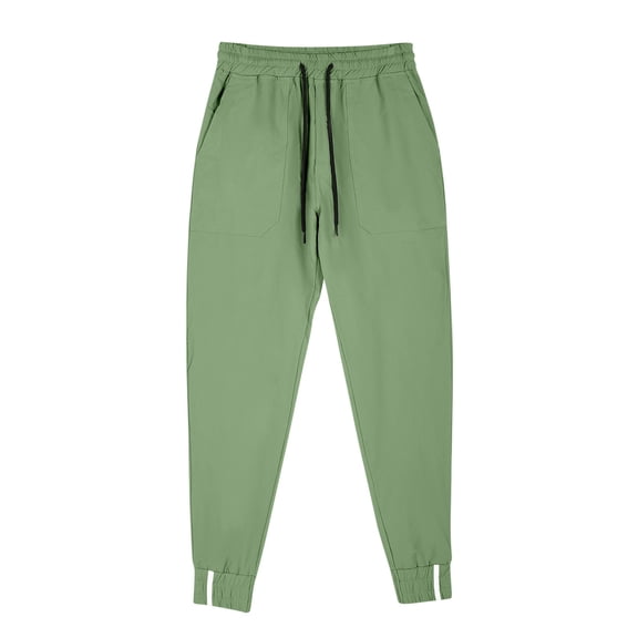 Mens Cargo Pants Casual Fashion Elastic Waist Solid With Pockets Outdoor Pants Trouser Sweatpants for Men Green L