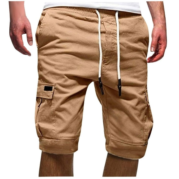 Mens Cargo Pants Casual Hiking Pants Joggers Athletic Pants Cotton Loose Straight Sweatpants for Men Men's Casual Cargo Pants Cotton Drawstring Athletic Jogger Sweatpants