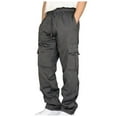thumbnail image 1 of Mens Cargo Pants Casual Outdoor Hiking Pants for Men Athletic Joggers Black Cargo Pants Men, 1 of 4