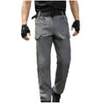 thumbnail image 1 of Mens Cargo Pants High Waisted Straight Leg Hiking Outdoor Sweatpants Loose Workout Sweat Pants with Multi Pockets, 1 of 7