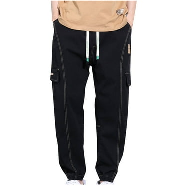 Mens Cargo Pants Ofreoo Man Work Clothes Jeans Easy Large Size Spring And Fall Period Routine Thick Style Foot Binding Long Pants Clearance Sales Online Deals