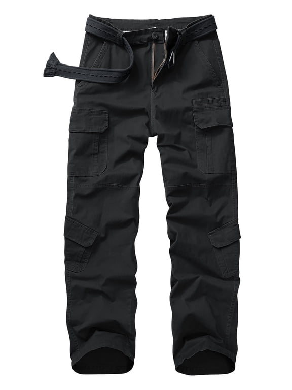 Mens Cargo Pants Relaxed Fit Classic Casual Pants