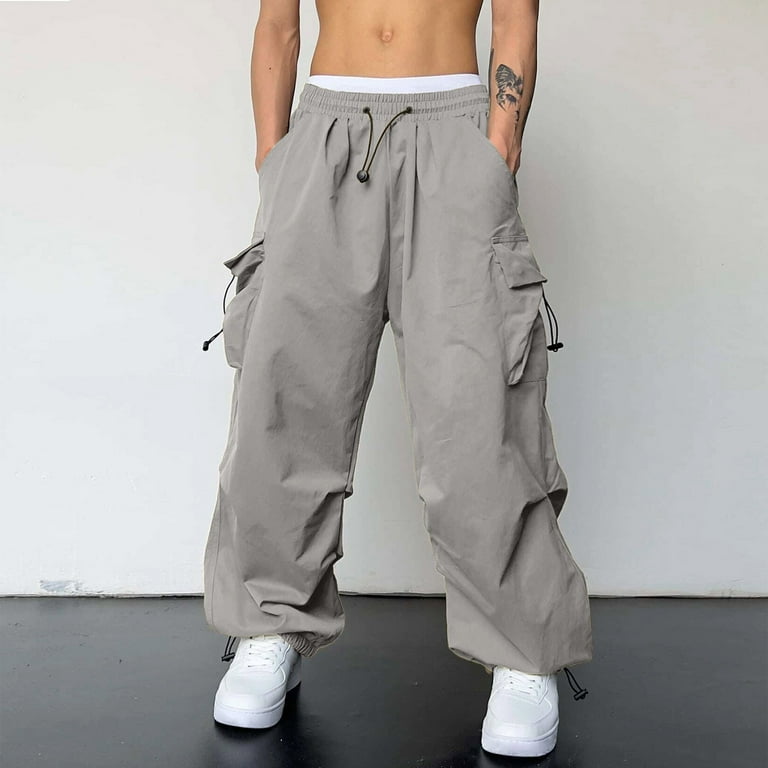 Mens Cargo Pants Relaxed Fit Loose Harem Pants Men Plus Size Cargo Pants Jogger Cargo PantsWorkwear casual pockets solid color sports four seasons woven pants Walmart