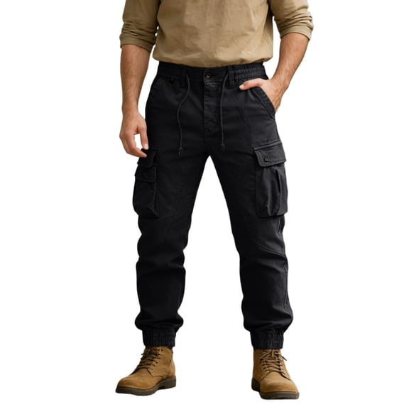 Mens Cargo Pants Relaxed Fit Straight Leg Cargo Work Pants Men's Casual Pants Men's Pants with Pockets