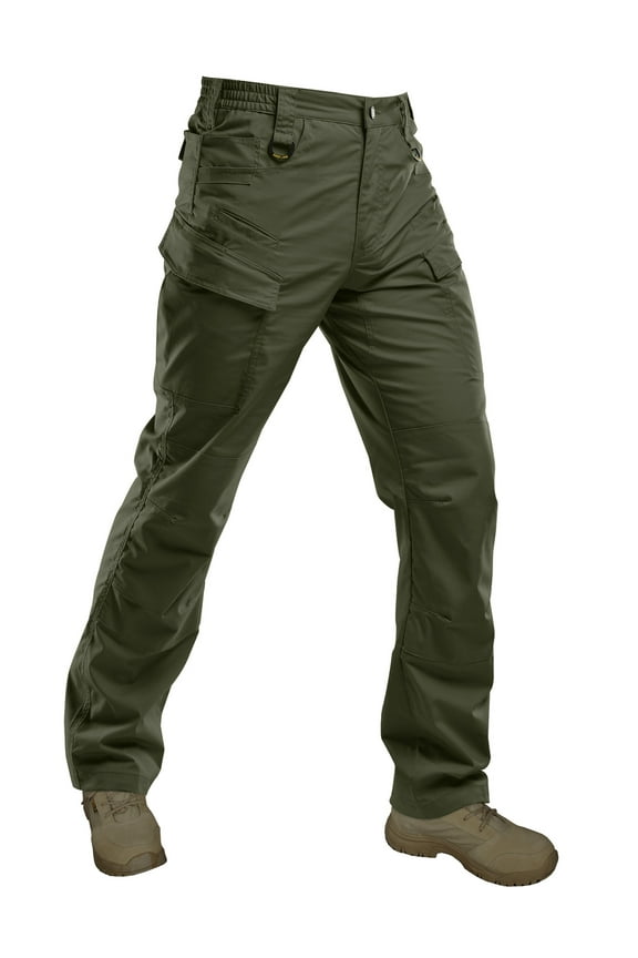 Mens Cargo Pants Ripstop 14 Pockets Waterproof Gusseted Work Cargo Hiking Pants