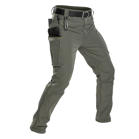 Mens Cargo Pants Ripstop Durable Water Resistant Breathable Work Hiking Pants with Muti Tool Pockets Big and Tall Size S-3XL Army Green