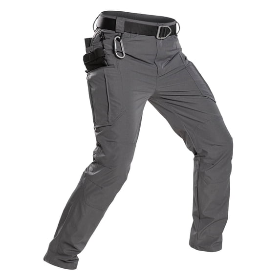 Mens Cargo Pants Ripstop Durable Water Resistant Breathable Work Hiking Pants with Muti Tool Pockets Big and Tall Size S-3XL Gray
