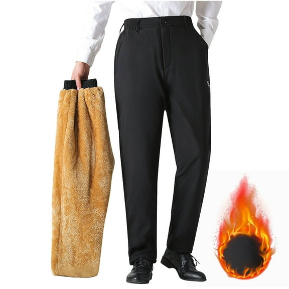 Mens Cargo Pants Solid Casual With Pockets Elastic Waist Sport Long Pants Trousers Black