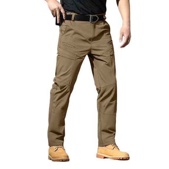 Mens Cargo Pants Stretch Waterproof Straight Leg Sweatpants with Pockets Hiking Sports Trousers