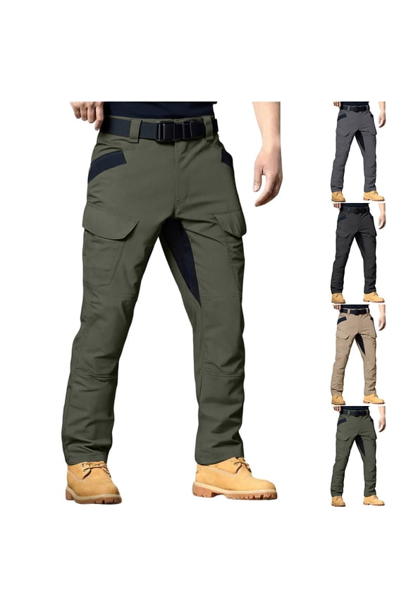 Mens Cargo Pants Tactical Ripstop Combat Trousers Lightweight Outdoor Work Hiking Pants Green L