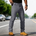 thumbnail image 1 of Mens Cargo Pants Water Resistant Relaxed Fit Hiking Work Pants Multi Pockets Ripstop Flex Baggy Tactical Pant Gray S, 1 of 8