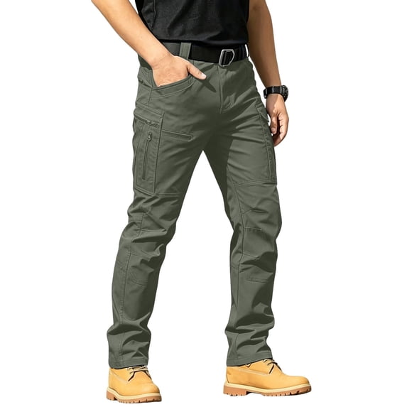 Mens Cargo Pants Waterproof Hiking Pants for Men Ripstop Tactical Pants Multi Pockets Work Pants