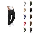 thumbnail image 1 of Mens Cargo Pants for Work and Casual, Cotton Utility Trousers with Pockets, Style Work Pants for Men, Comfortable Fit for Hiking, Outdoor or Construction Use S-5XL, Black, 1 of 6