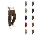 thumbnail image 1 of Mens Cargo Pants for Work and Casual, Cotton Utility Trousers with Pockets, Style Work Pants for Men, Comfortable Fit for Hiking, Outdoor or Construction Use S-5XL, Black, 1 of 5