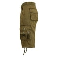 thumbnail image 1 of Mens Cargo Shorts Belted Cotton Twill Flat Front Washed Utility Pockets, 1 of 4