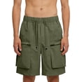 thumbnail image 1 of Mens Cargo Shorts Big and Tall Knee Length Quickly Dry Pull on Summer Shorts M-9XL, 1 of 4