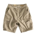 thumbnail image 1 of Mens Cargo Shorts Casual Quarter Pants with Pocket Solid Color Comfortable Mens Casual Shorts Khaki L, 1 of 8