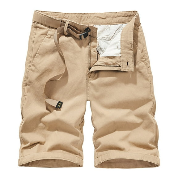 Mens Cargo Shorts Cotton Casual Shorts with Pockets Button Zipper Shorts for Men