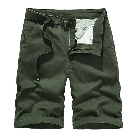 Mens Cargo Shorts Cotton Casual Shorts with Pockets Button Zipper Shorts for Men