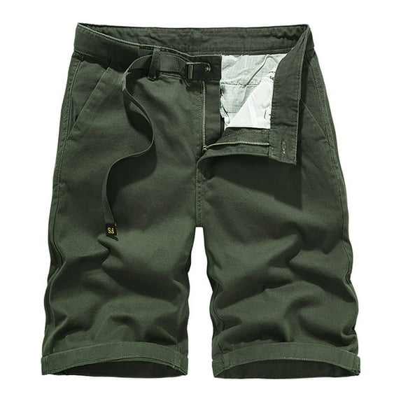 Mens Cargo Shorts Cotton Casual Shorts with Pockets Button Zipper Shorts for Men