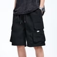 thumbnail image 1 of Mens Cargo Shorts Drawstring Multi Pocket Fashion Hip Hop Y2k Sport Sweatpants, 1 of 7