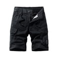 thumbnail image 1 of Mens Cargo Shorts Elastic Waist Work Shorts Relaxed Fit Casual Summer Hiking Shorts with Multi Pockets Size 30-40, 1 of 9