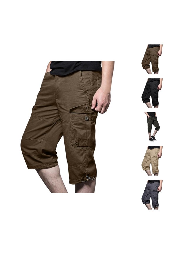 Mens Cargo Shorts Loose Fit Bermuda Cargo Shorts Men Casual Summer Fishing Outdoor Utility Shorts