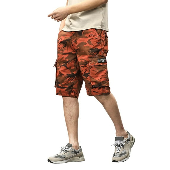 Mens Cargo Shorts Men's Shorts Athletic Shorts Baggy Sweat Shorts Men Stretch Twill Chino Shorts Drawstring Elastic Waist Mens Gym Shorts Summer Beach Shorts