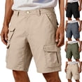 thumbnail image 1 of Mens Cargo Shorts Multi-Pocket Tactical Work Shorts 9" Inseam Regular Fit Short Pants Above Knee Length Belt Loops for Hiking Camping, 1 of 8