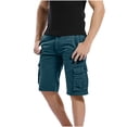 thumbnail image 1 of Mens Cargo Shorts Outdoor Solid Various Pockets Casual Hiking Workwear, 1 of 8