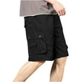 thumbnail image 1 of Mens Cargo Shorts Qiggri Men's Casual Pure Color Outdoors Pocket Beach Work Trouser Cargo Shorts Pant, 1 of 3